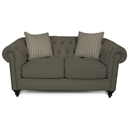 Loveseat with Button Tufted Back